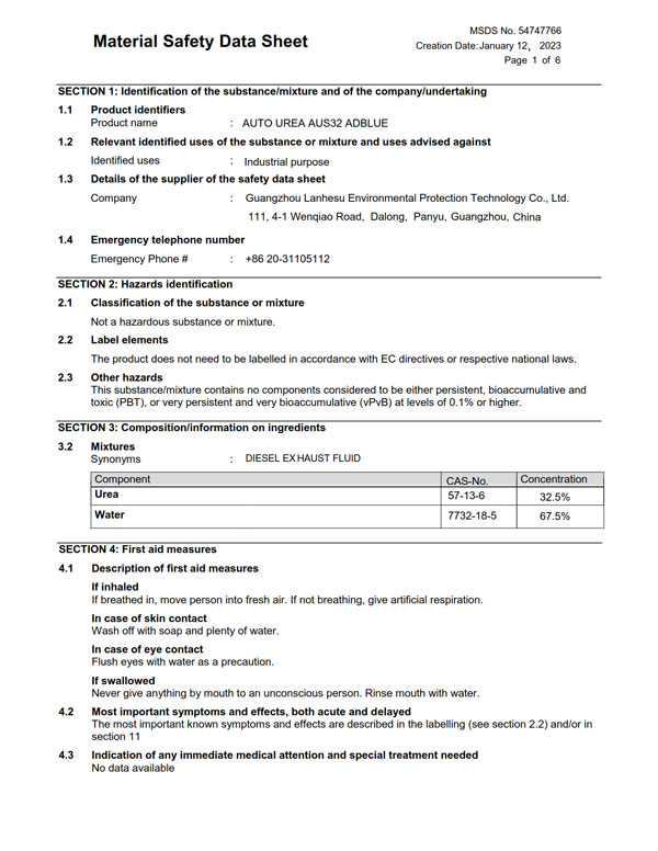 MSDS報告（英文）